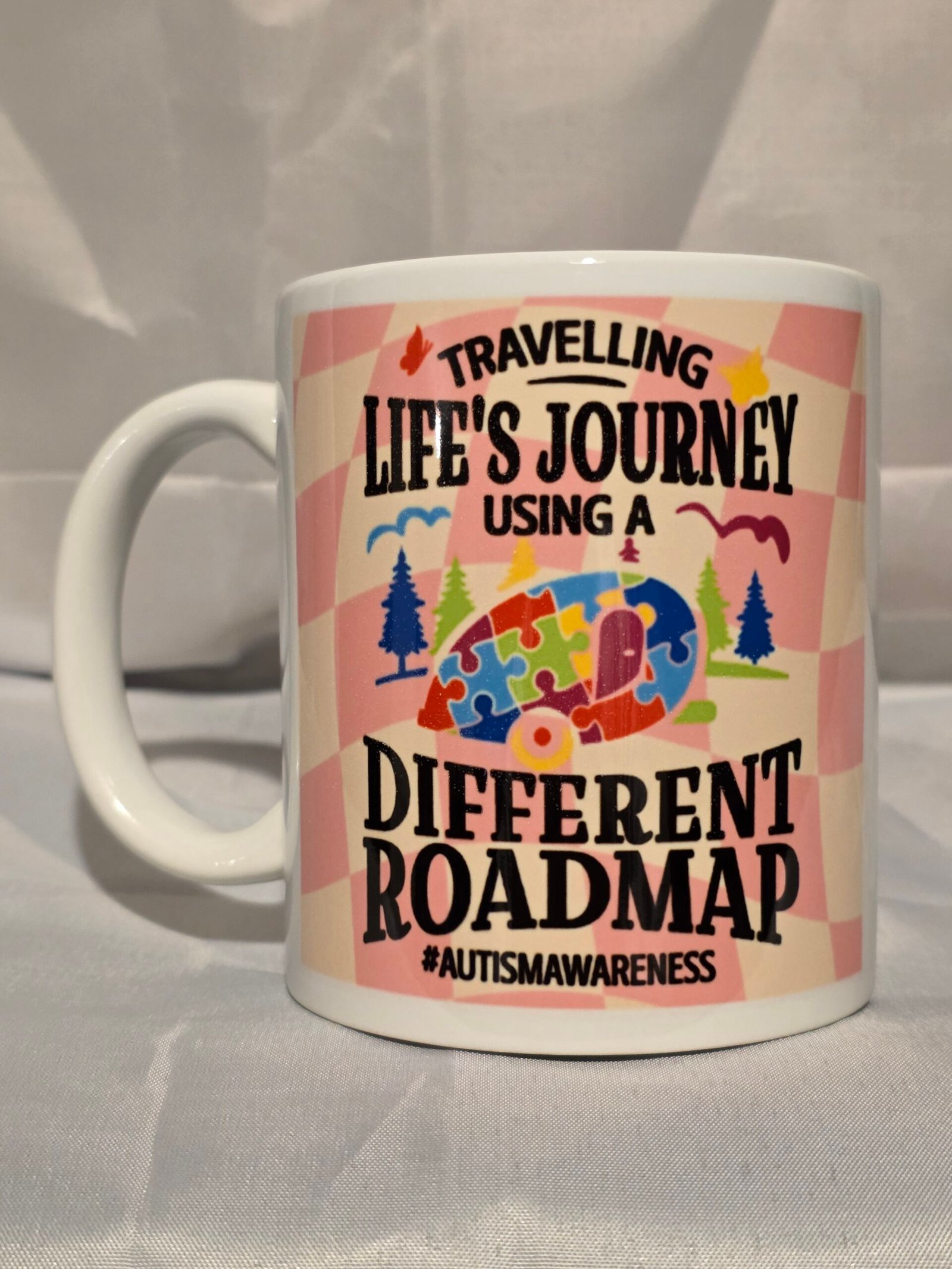 11oz Mug "Travelling Life's Journey Using A Different Roadmap" - Image 2