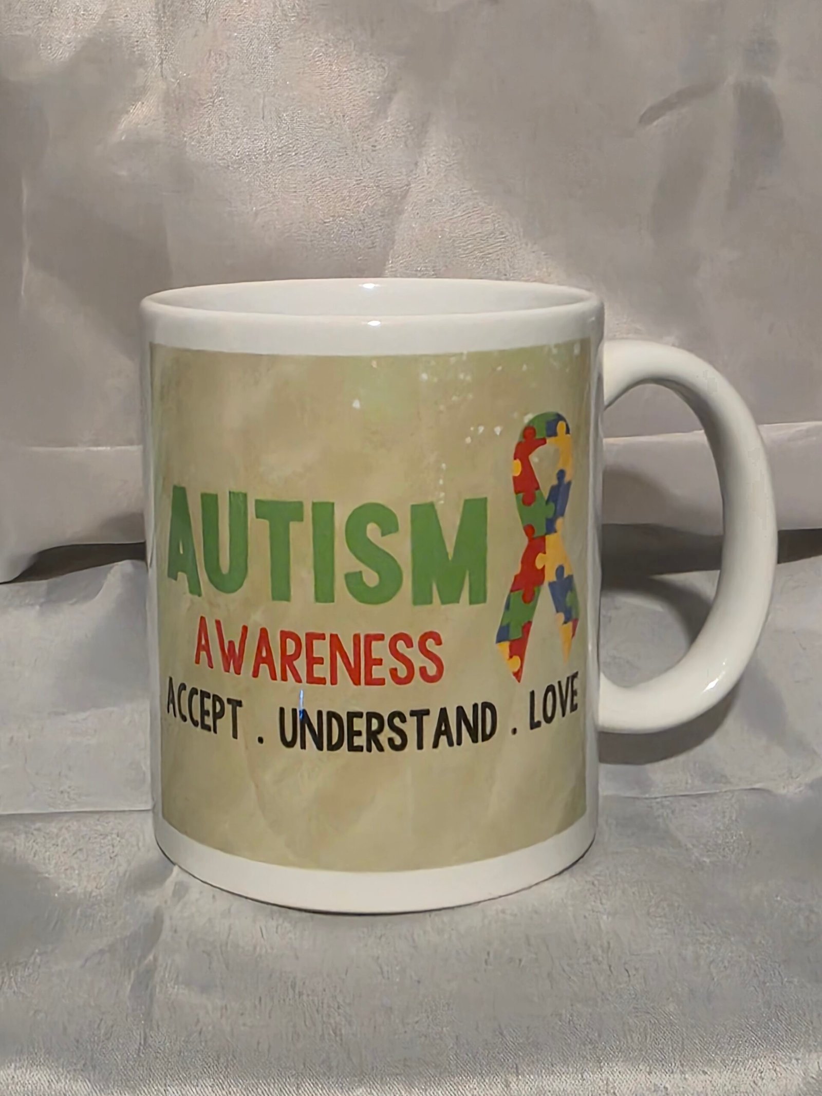 11oz Mug "Autism Awareness. Accept. Understand. Love."